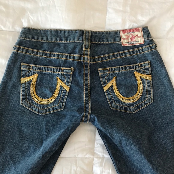 True Religion Medium Blue Denim Bootcut Jeans sz28 - Picture 4 of 5
